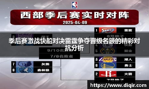 季后赛激战快船对决雷霆争夺晋级名额的精彩对抗分析